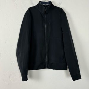 Lululemon Sojourn Track Jacket Coat Solid Black Workout Athletic‎ Full Zip Down
